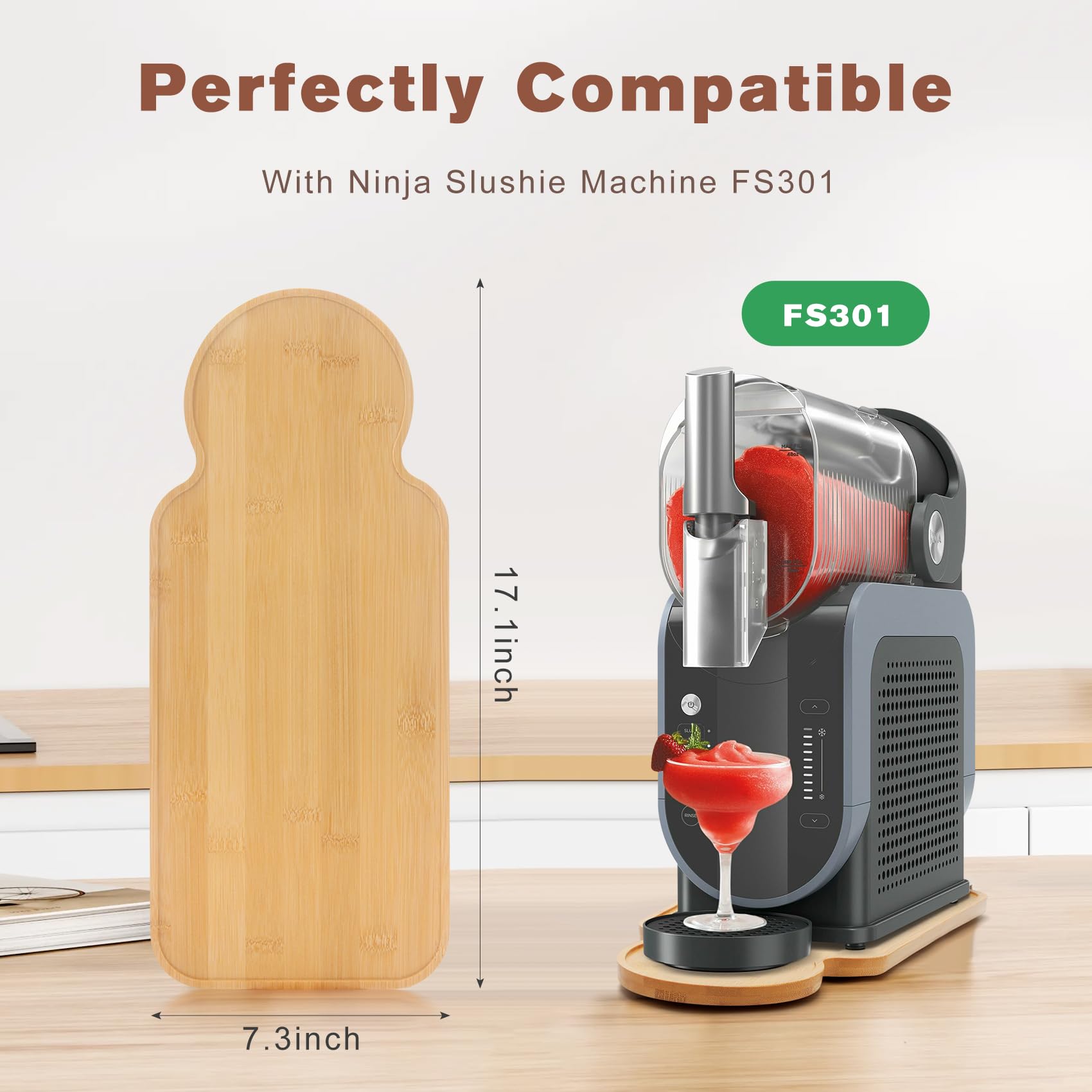 Jayobgo bamboo sliding pad glides smoothly on countertops with quiet operation.