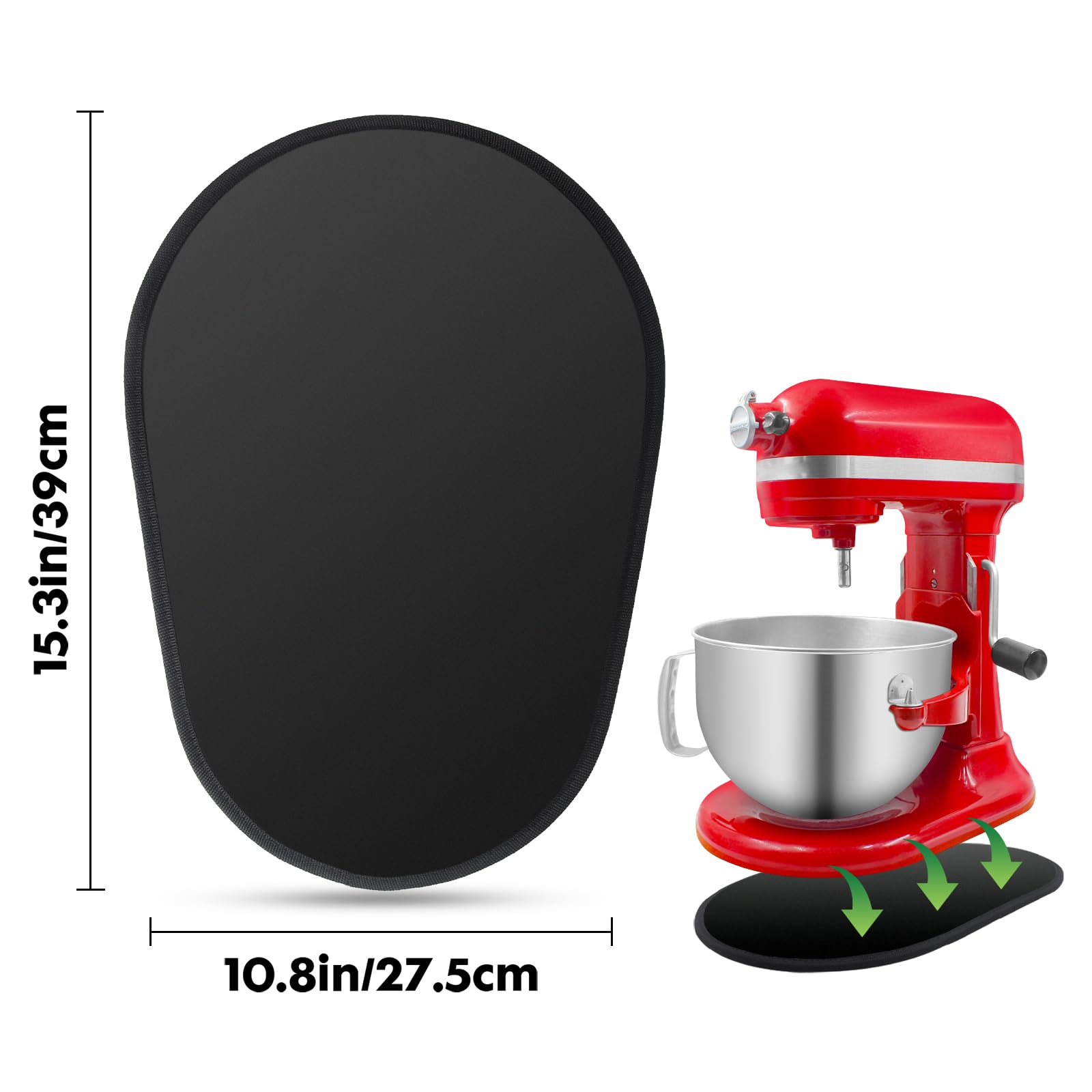 JAYOBGO mixer base protection mat helps preserve your kitchen surface.
