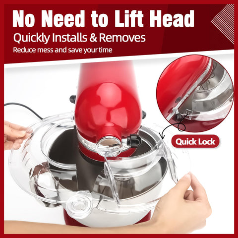 JAYOBGO shield with angled pour chute enables easy toppings without splashes.