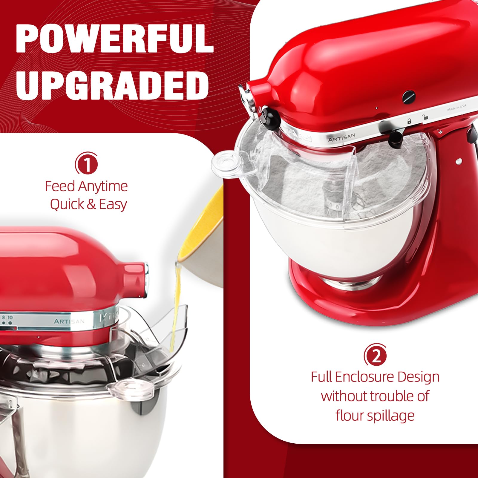 JAYOBGO food-grade PC material guarantees safe, durable guard during kitchen prep.