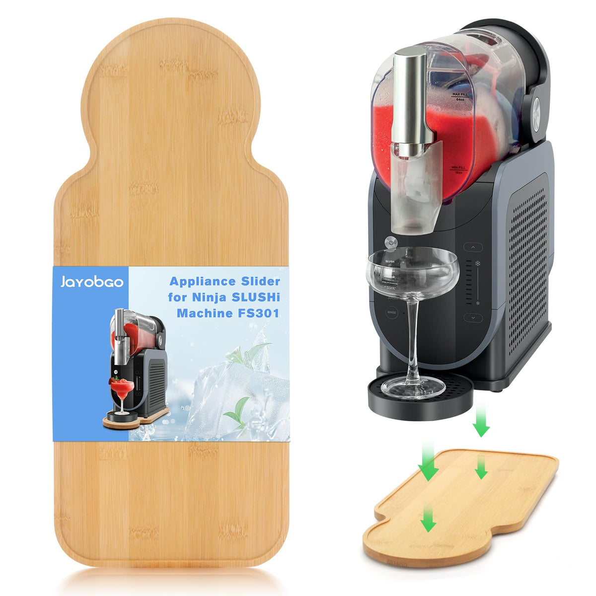 Jayobgo slider mat for Ninja Slushie FS301 fits snugly for stable operation.
