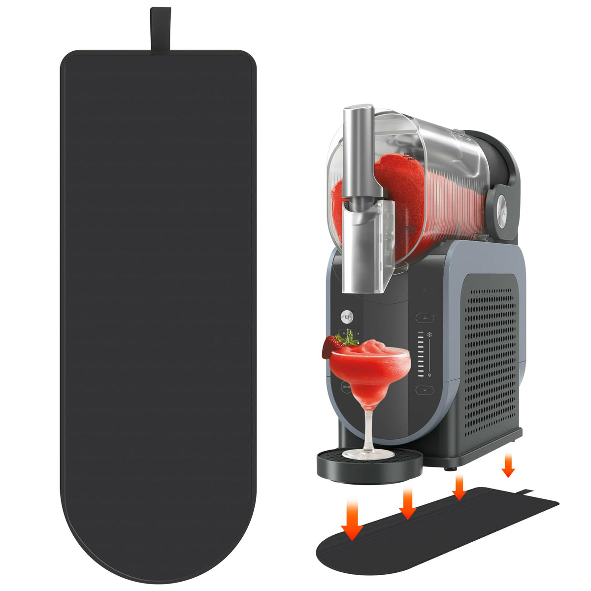 JAYOBGO Slider Mat on Ninja Slushie FS301 FS300, stabilizing the unit with a smooth glide.