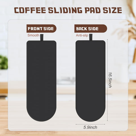 JAYOBGO Slider Mat side view highlighting anti-slip rubber for stability.