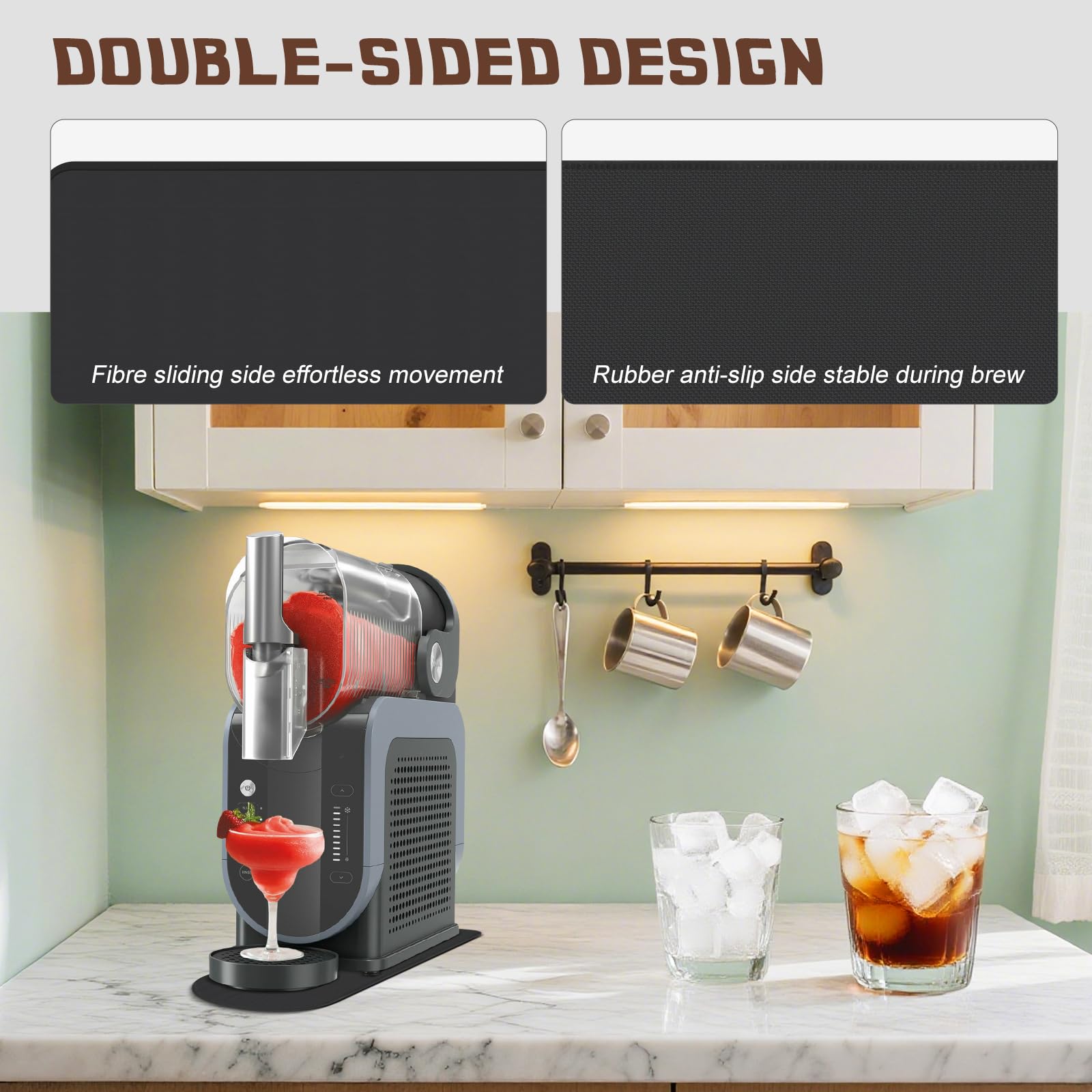 JAYOBGO Hanging-storage feature in action for tidy kitchen after use.
