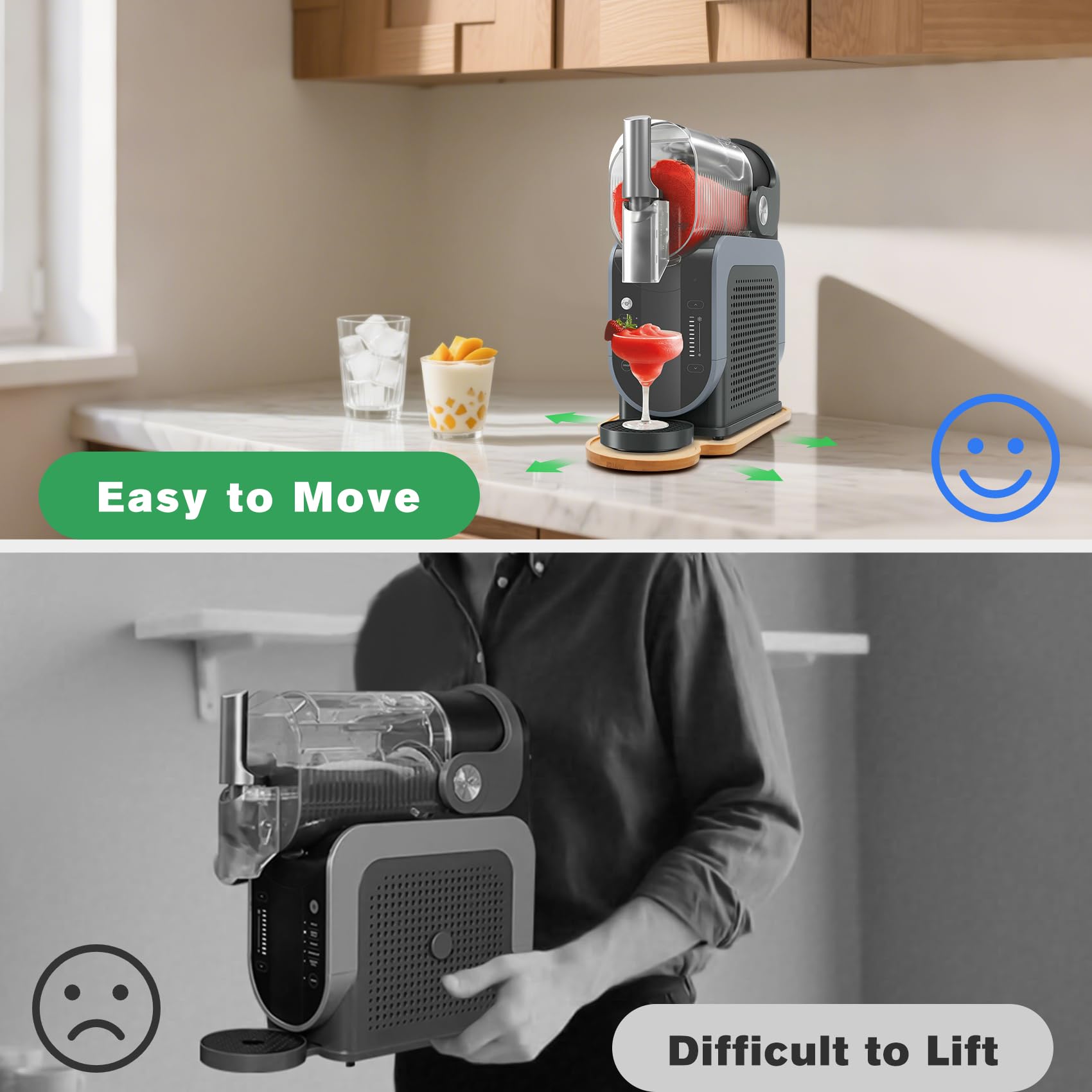 Jayobgo slushie machine accessory adds practical elegance to home setups.