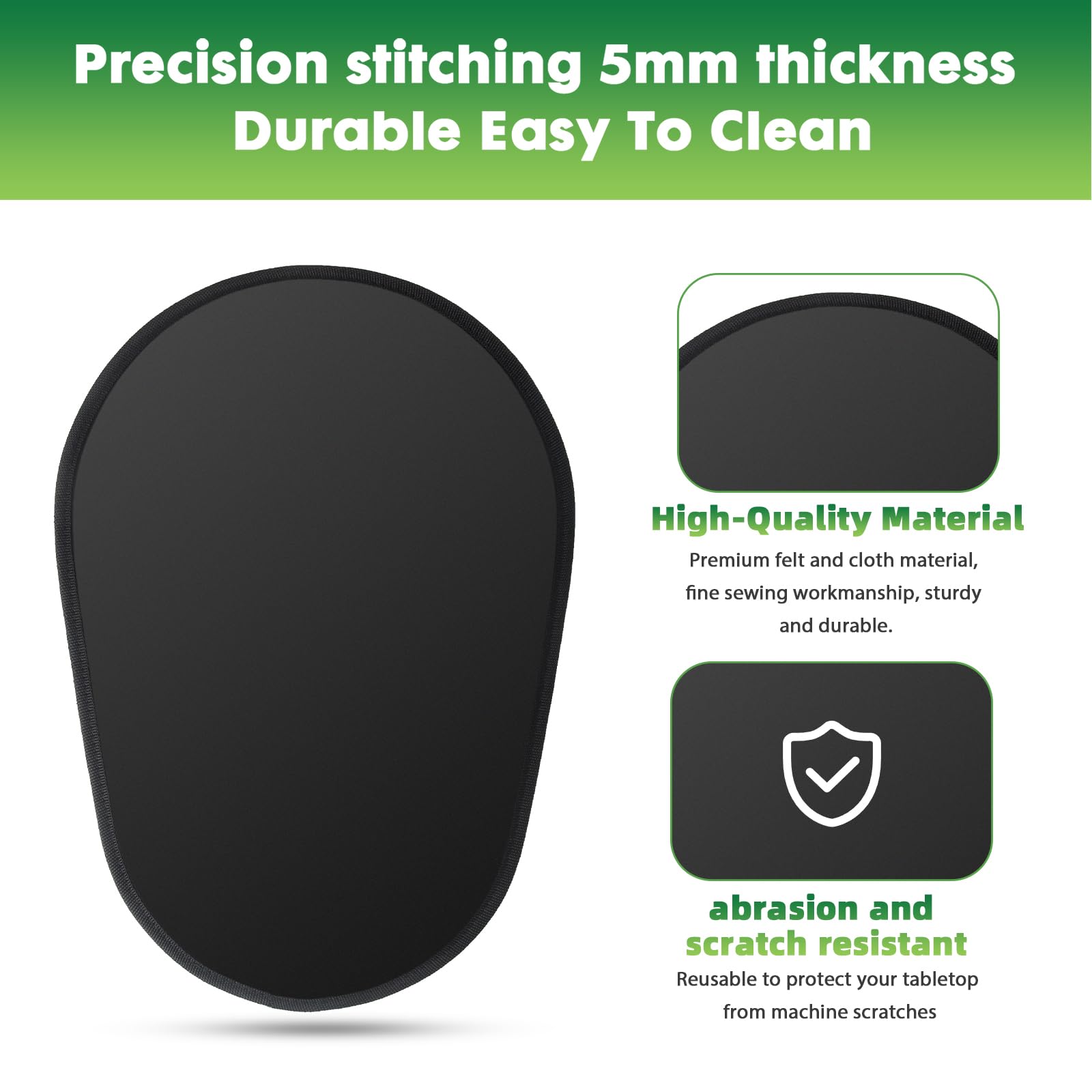 JAYOBGO soft fabric mat protects countertops from scratches during movement.