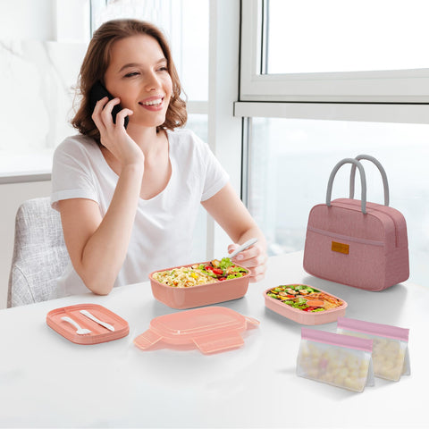 JBGOYON silicone sealing and clips secure meals on the go.