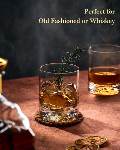 JBHO hand-blown glasses designed for oversized ice cubes