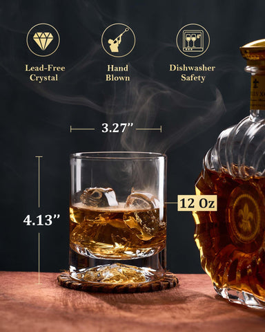 JBHO 12 oz set of 2 for cocktails and whiskey tasting