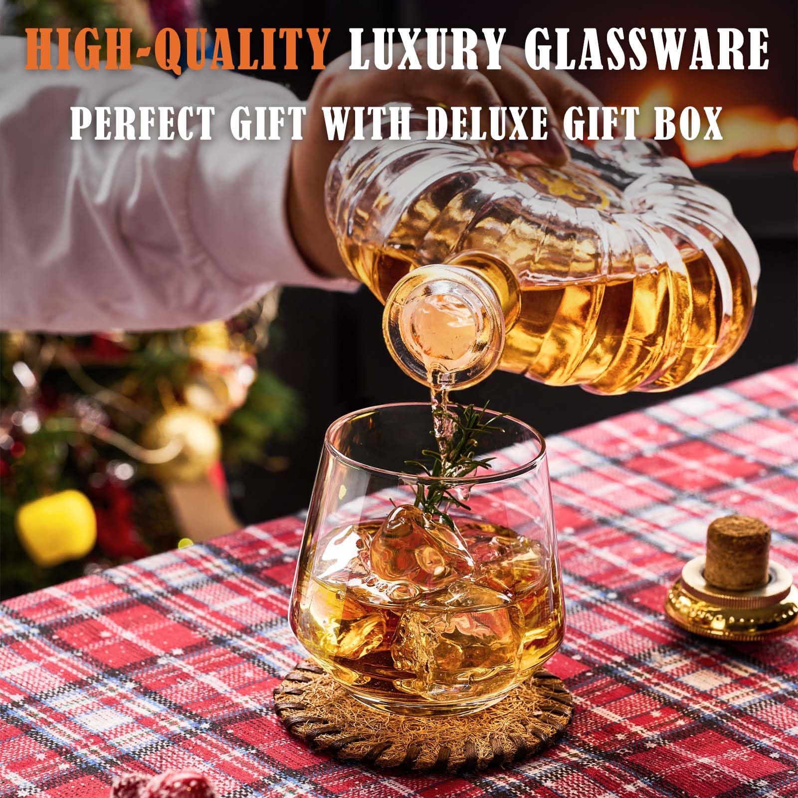 JBHO clear glassware enhances the color and aroma of spirits.