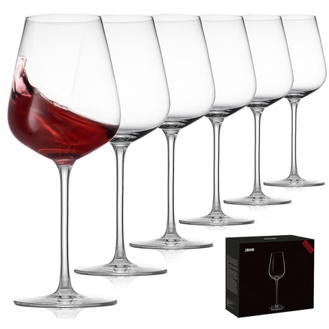 JBHO hand blown Bordeaux wine glasses 18oz set with premium clarity