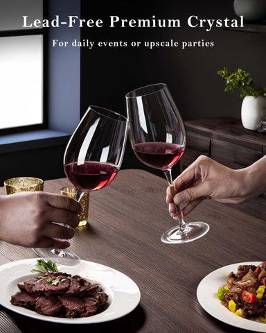 JBHO red wine glass crystal clarity for expressive aroma and color