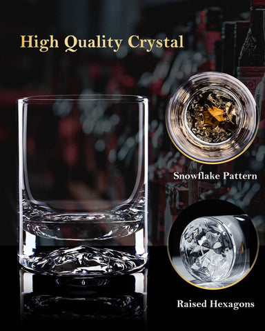 JBHO solid thick-base whiskey glass for durable daily use