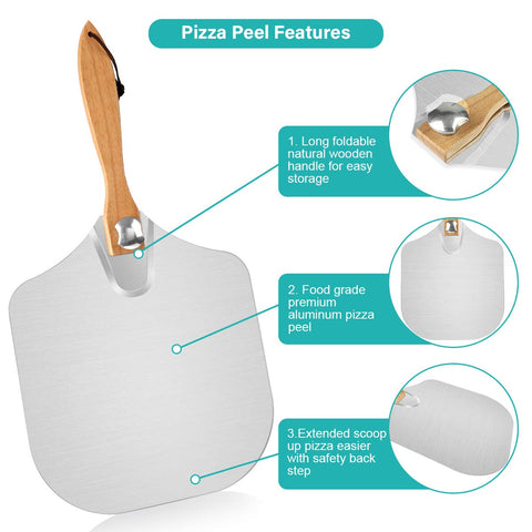 JCAEH triangular-headed pizza server for confident slices and serving.