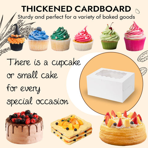 JCD wide viewing angle box displays cakes prominently while protecting them.