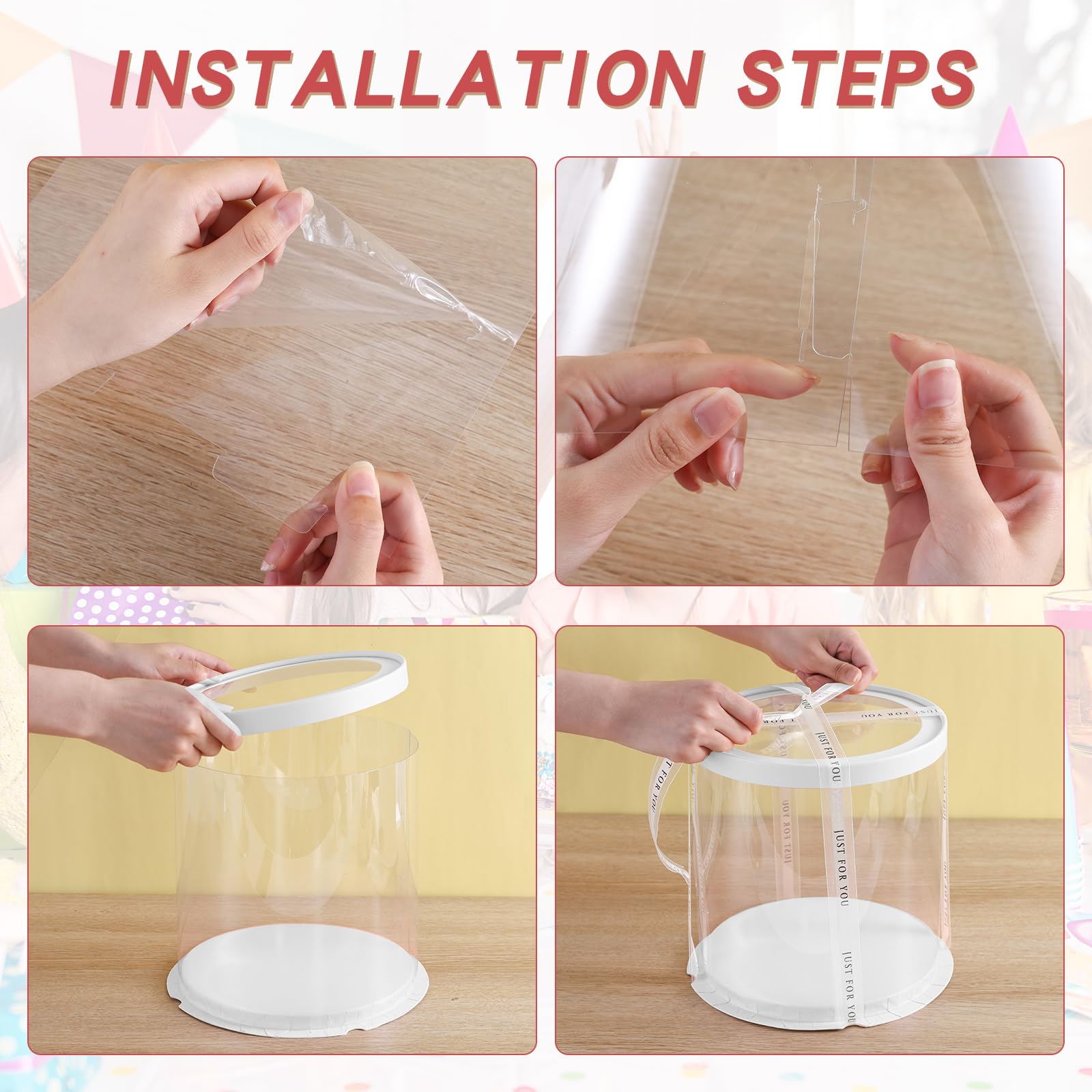 JCD food-grade materials ensure safe, party-ready packaging.