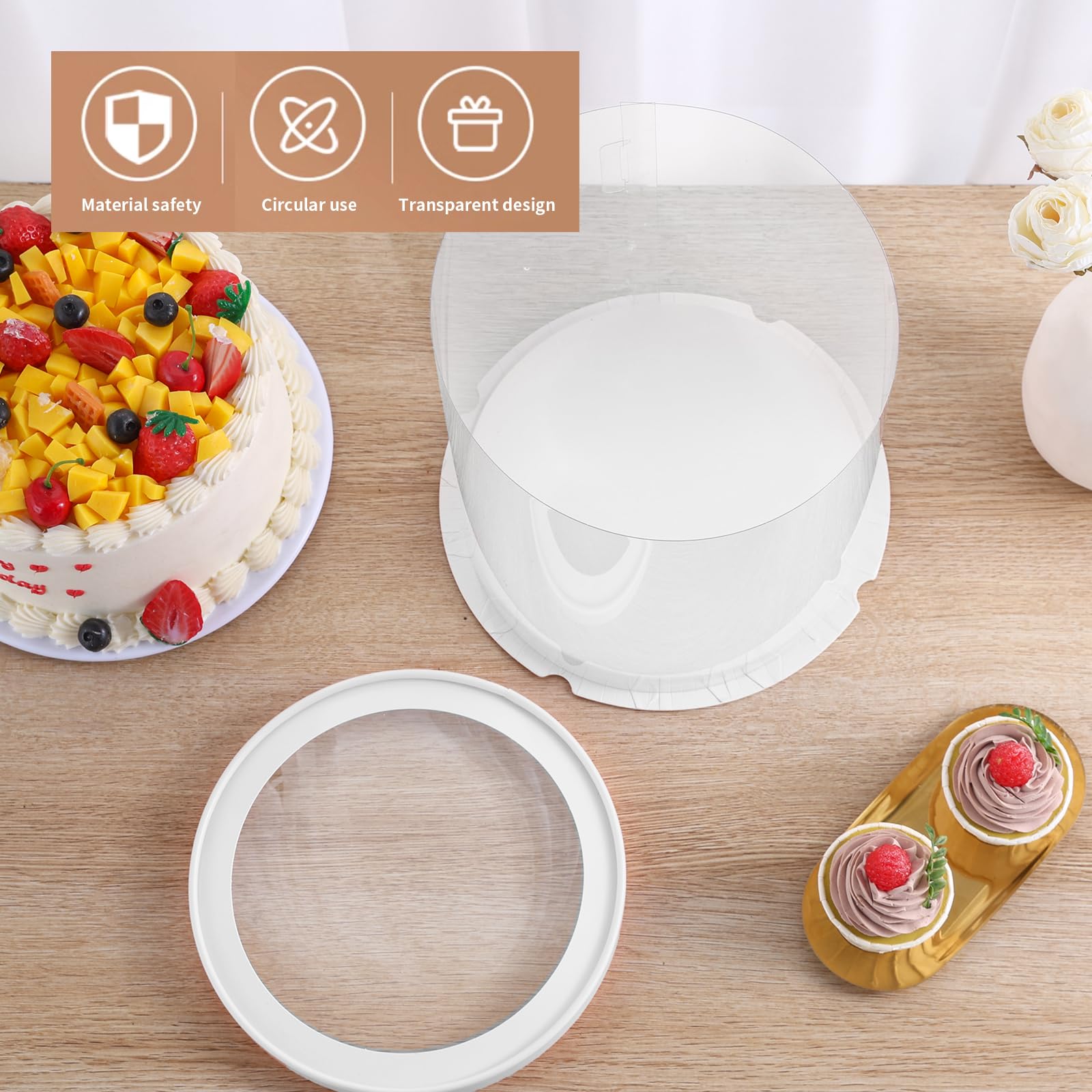 JCD white top and bottom trays provide sturdy display base.