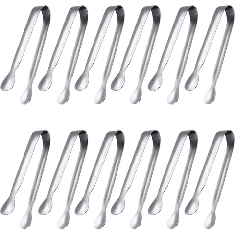 JCREN mini tongs for ice cubes, durable and food-safe.
