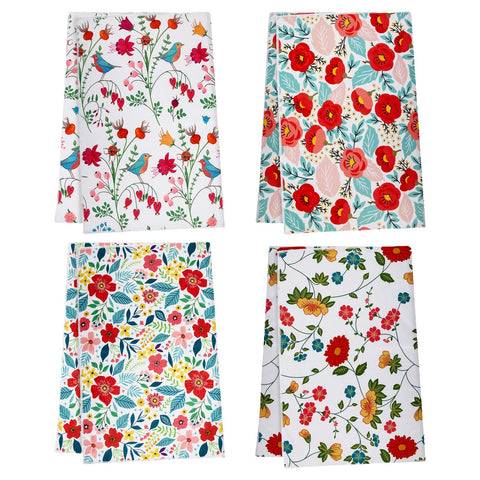 JDGHGB Pioneer Woman floral kitchen towels set, ideal for daily drying and decor.