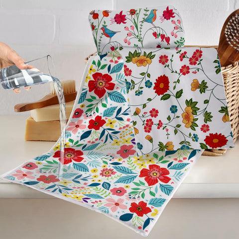 JDGHGB Pioneer Woman floral towels, multiuse for wiping counters and spills.