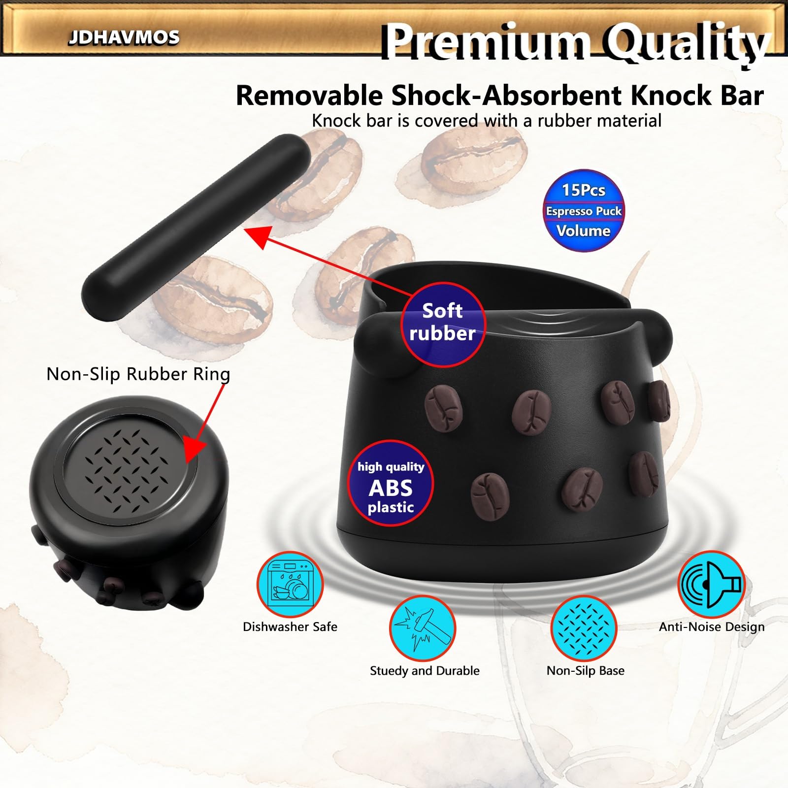 JDHAVMOS non-slip base keeps the unit steady during use