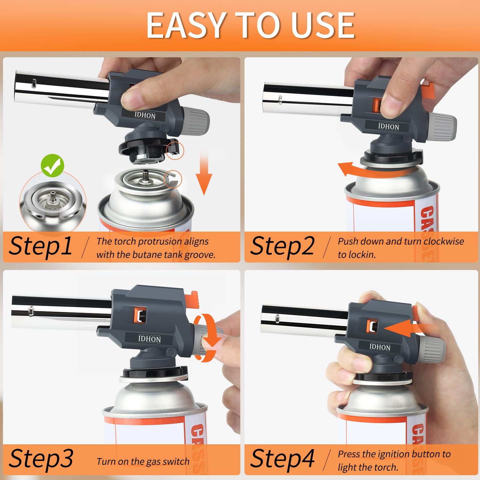 JDHON 360-degree inverted-use for flexible cooking angles