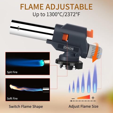JDHON precision flame adjustment enables searing with controlled heat