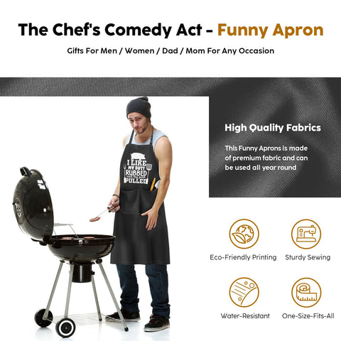 JDNFYGX grill apron with humorous slogan adds personality to weekend barbecues and cooking.