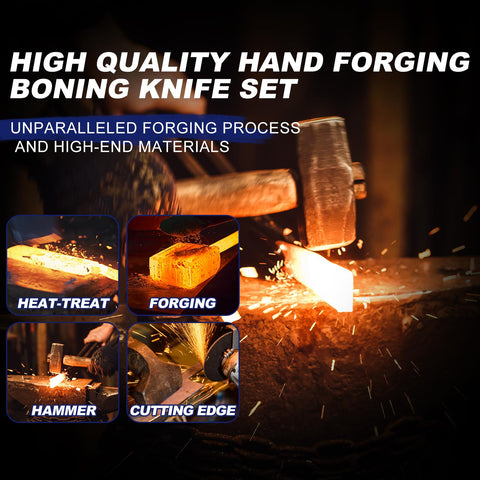 JDRICHX full-tang rosewood handles enhance control and durability.
