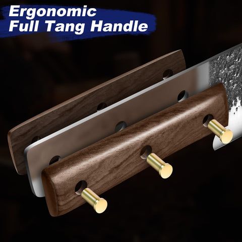 JDRICHX high-carbon steel blades stay sharp and resist corrosion.