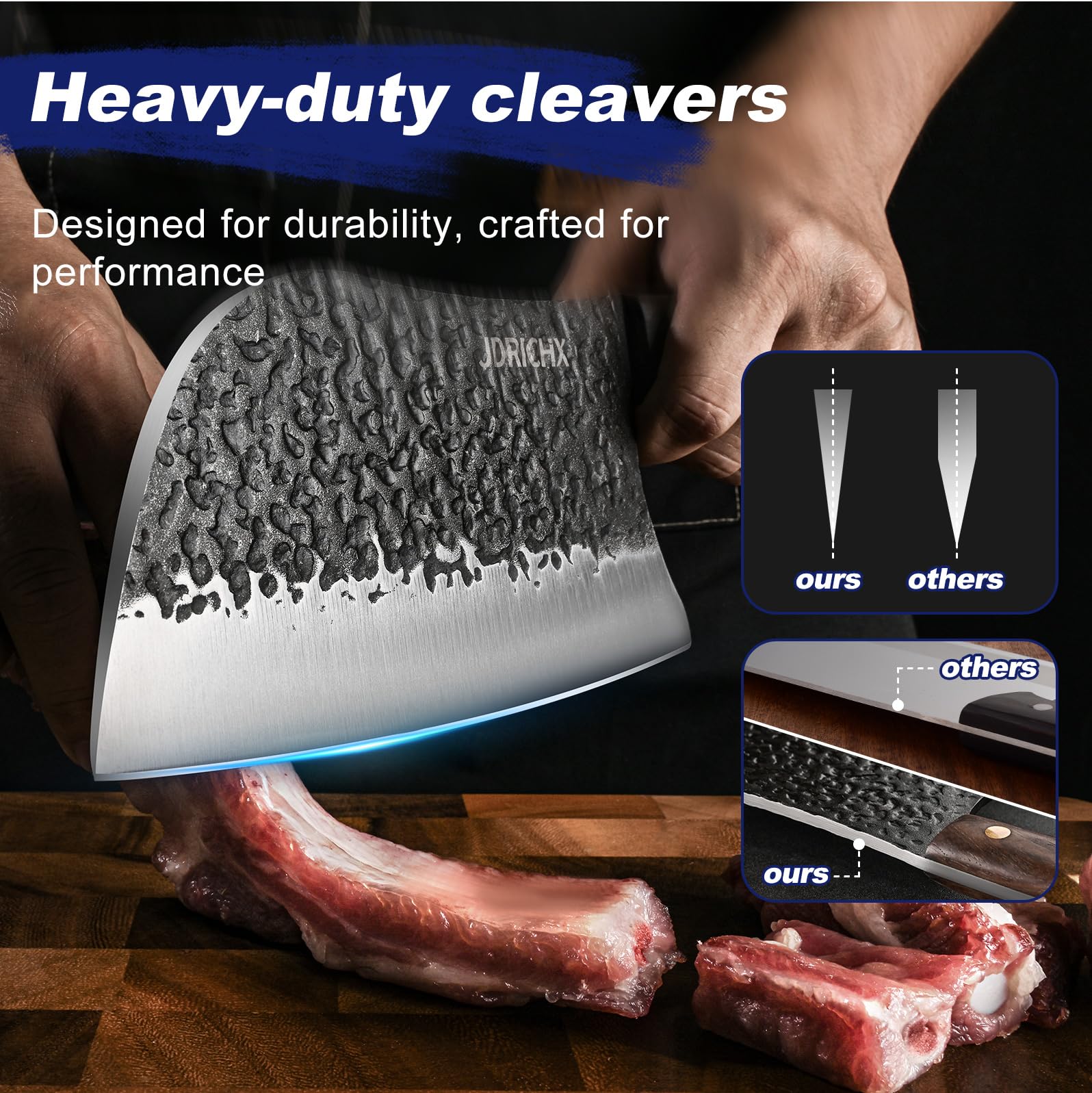 JDRICHX Serbian chef knife 8-inch enables precise slicing in kitchens.
