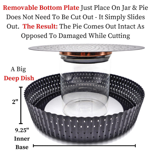 Jean Lemond 9-inch deep pie pan ready for pies, tarts, or quiches