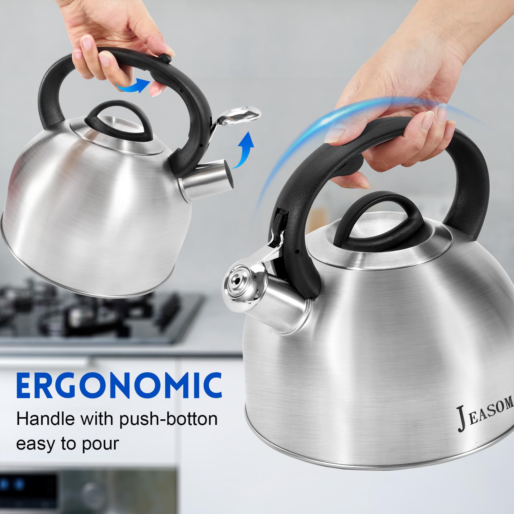 JEASOM 3-quart capacity ideal for multiple cups and gatherings.