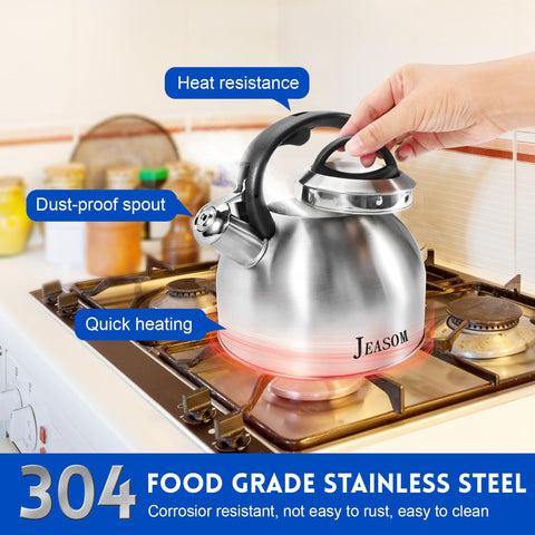 JEASOM anti-scald lid design provides secure, spill-free pouring.