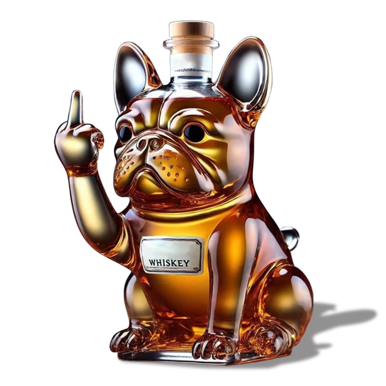 JeCgRrY French Bulldog Whiskey Decanter highlights a playful design for a stylish home bar.
