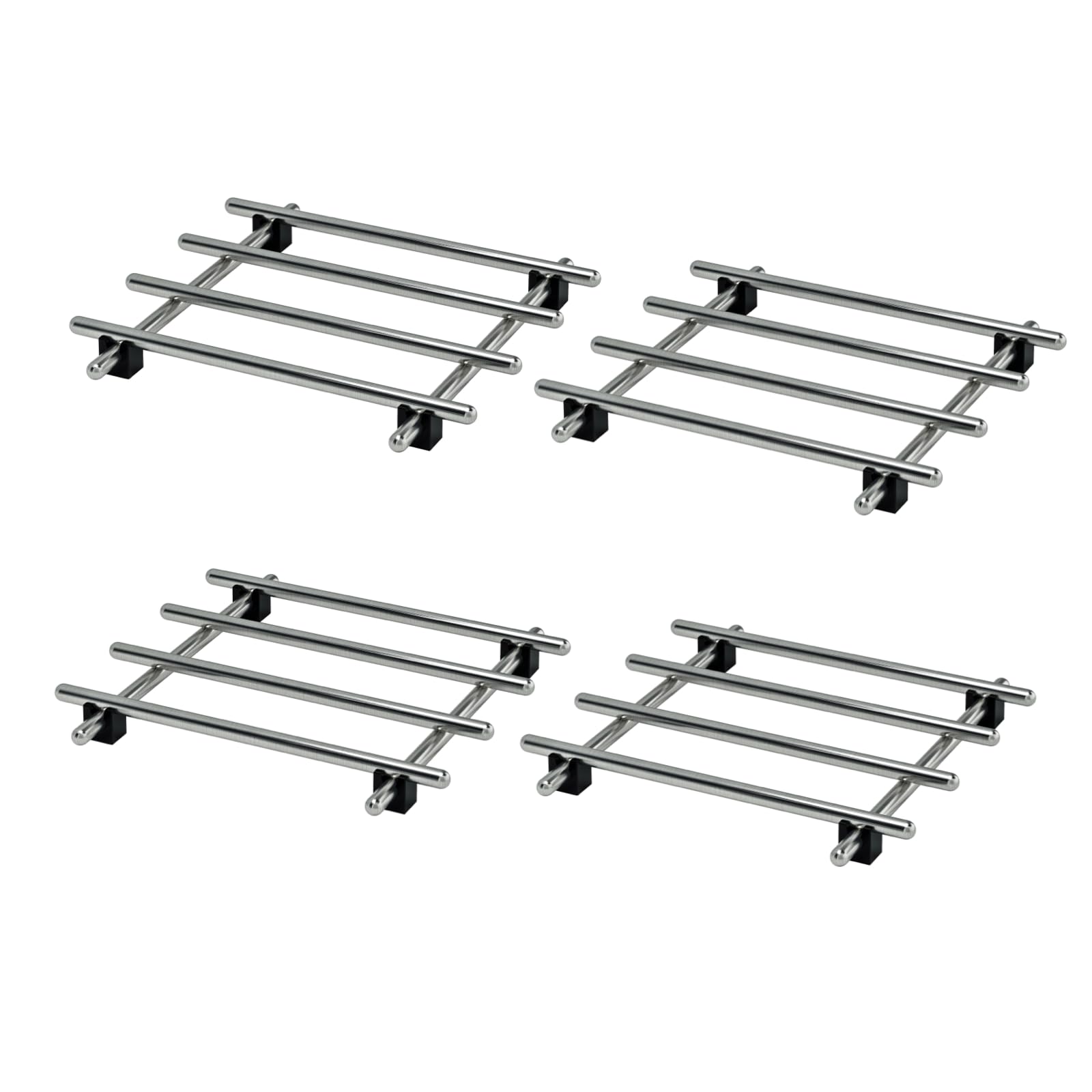 JEEATCN 4Pcs stainless steel trivet with 7x7 inch footprint protects countertops from heat