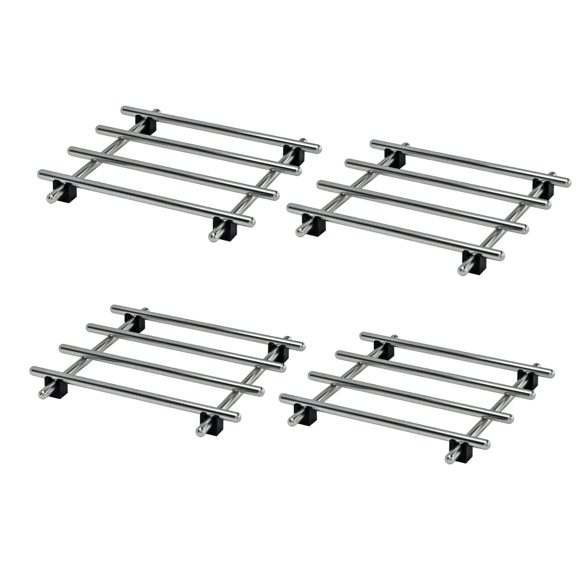 JEEATCN 4Pcs stainless steel trivet with 7x7 inch footprint protects countertops from heat