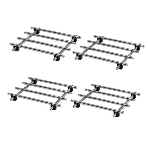 JEEATCN 4Pcs stainless steel trivet with 7x7 inch footprint protects countertops from heat