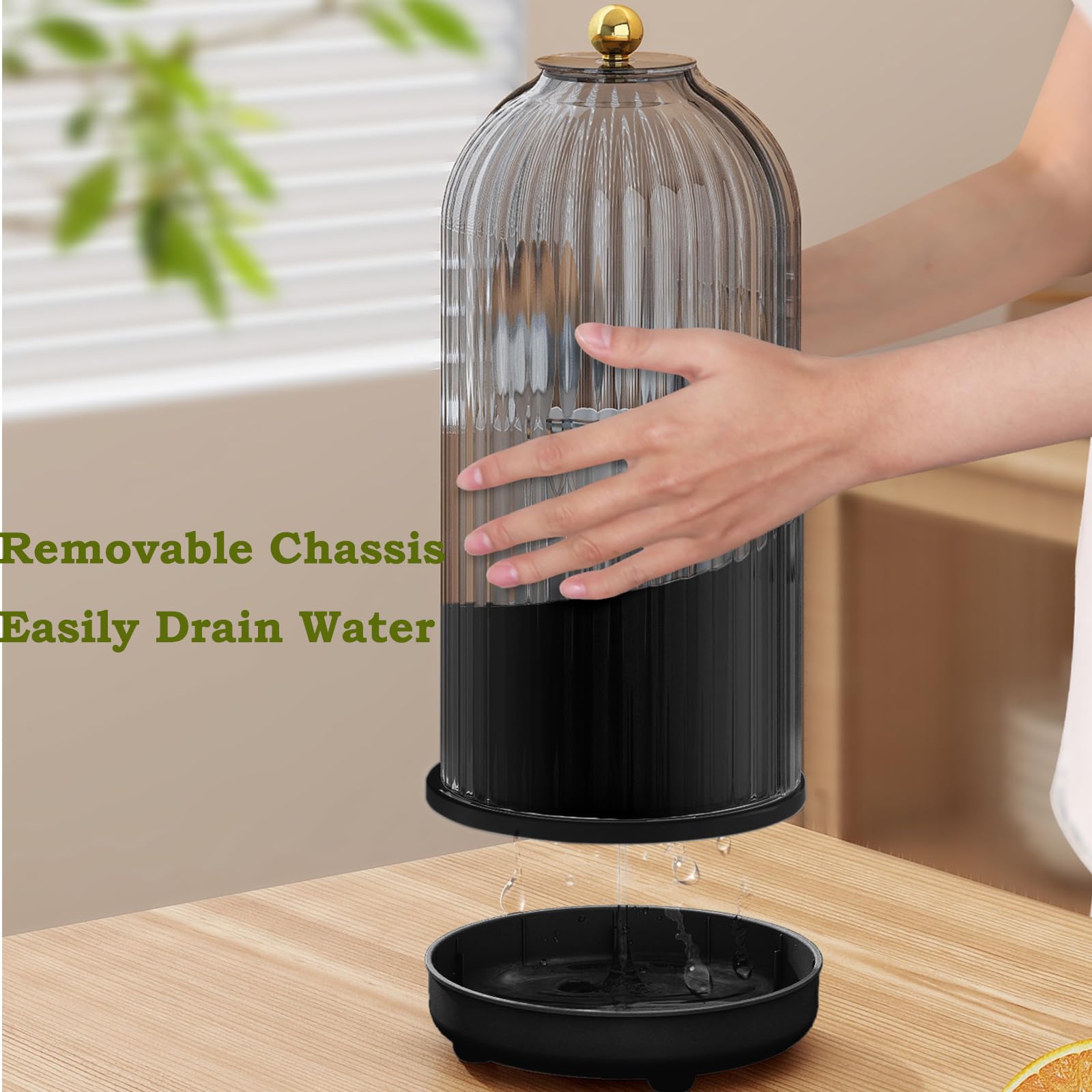 JEESA detachable-base design allows effortless cleaning beneath the holder.