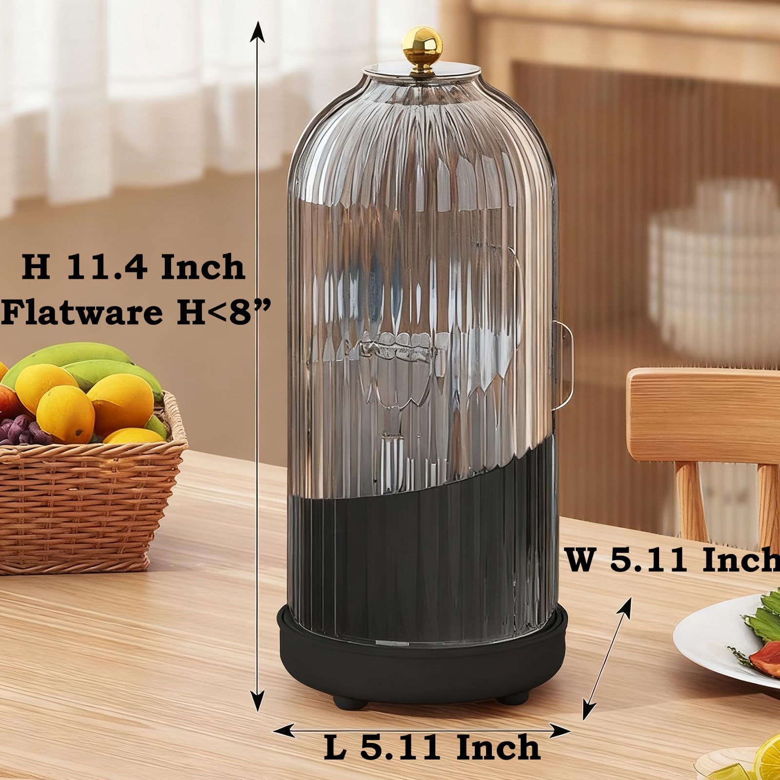JEESA kitchen cutlery holder neatly organizes forks spoons and small tools.
