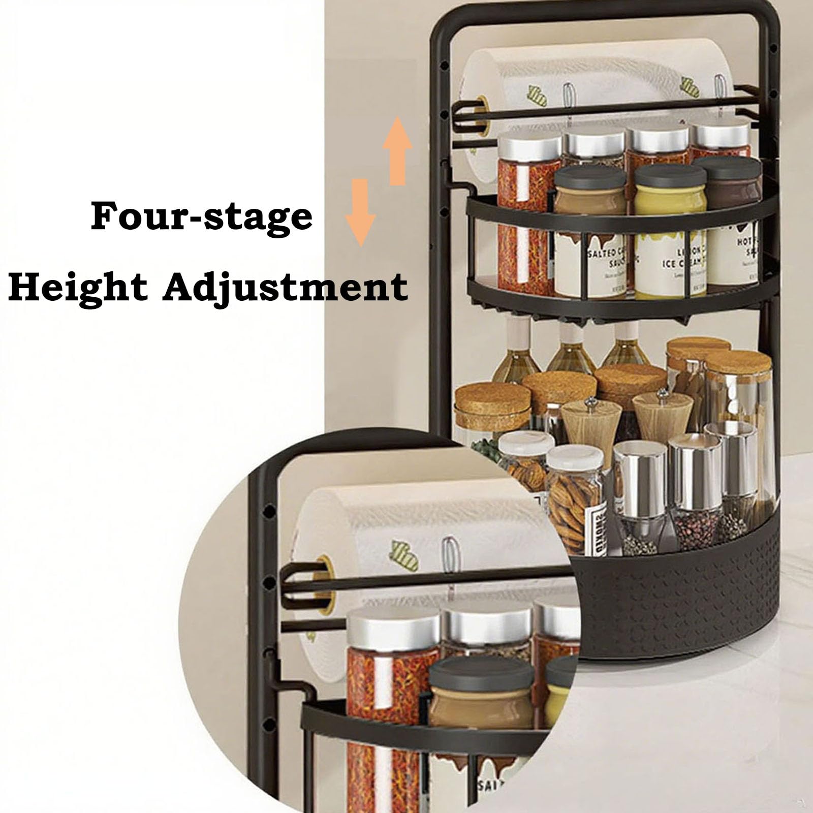JEESA Lazy Susan sturdy metal construction for lasting kitchen use