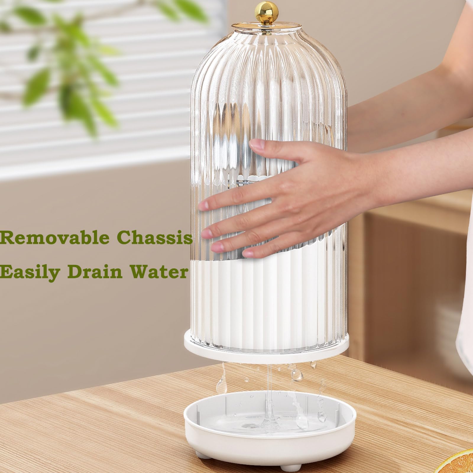 JEESA detachable-base design allows easy cleaning of the organizer.