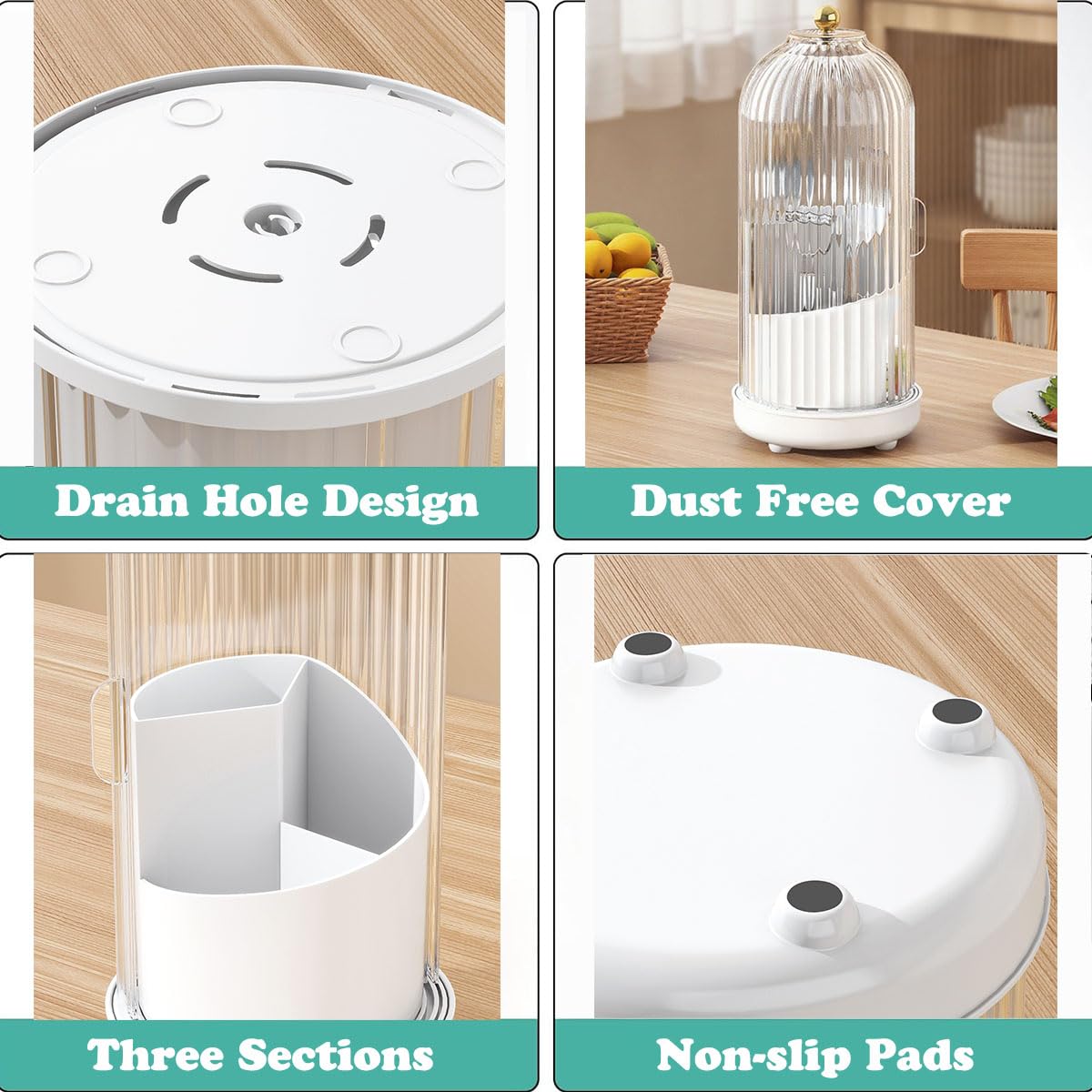 JEESA multi-use design can hold toothbrushes or makeup tools too.