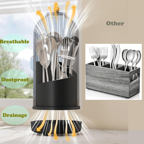 JEESA versatile organizer doubles as toothbrush or makeup storage.