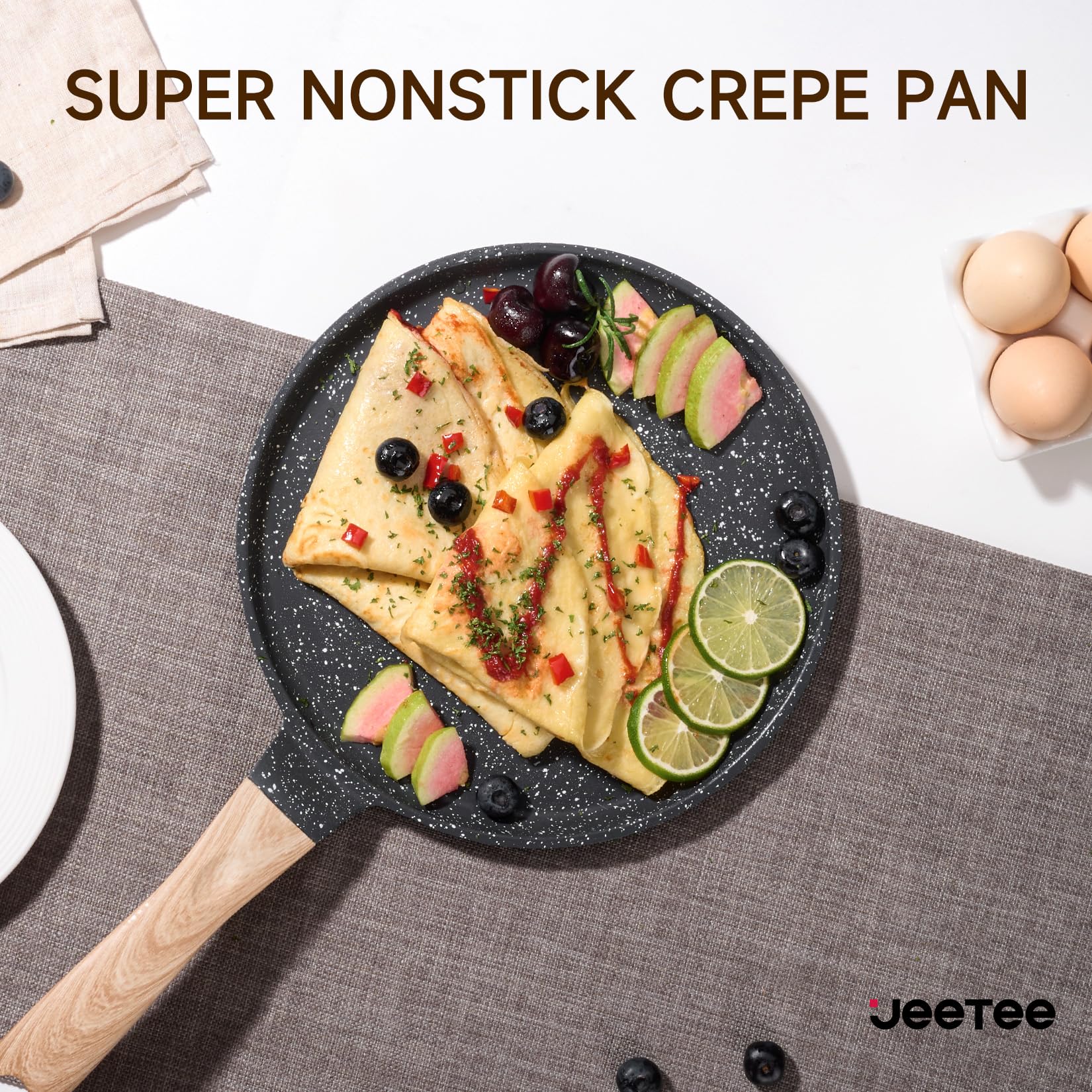 JEETEE Bakelite ergonomic handle provides a comfortable, cool-grip feel