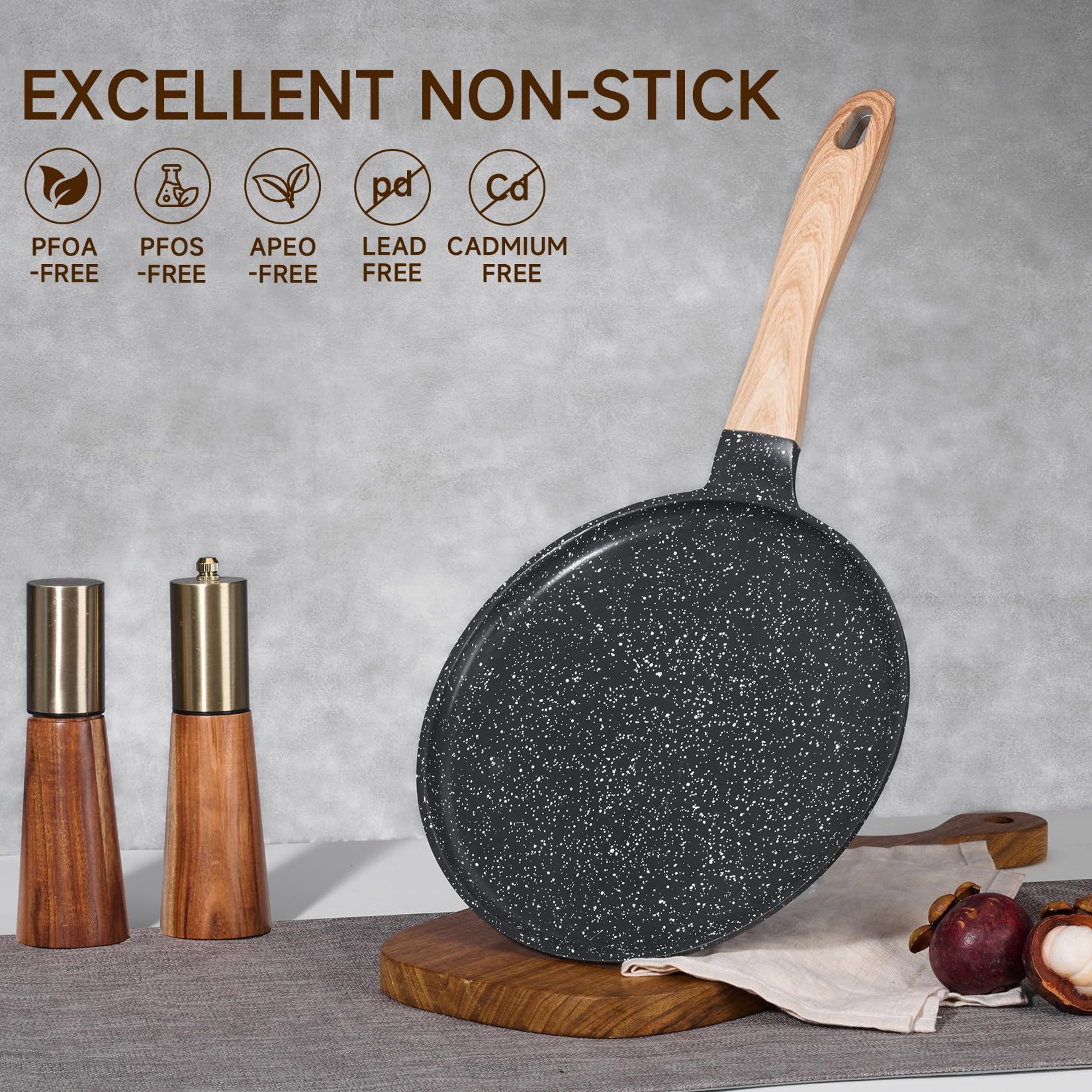 JEETEE versatile pan supports crepes, tortillas, and dosa with even browning