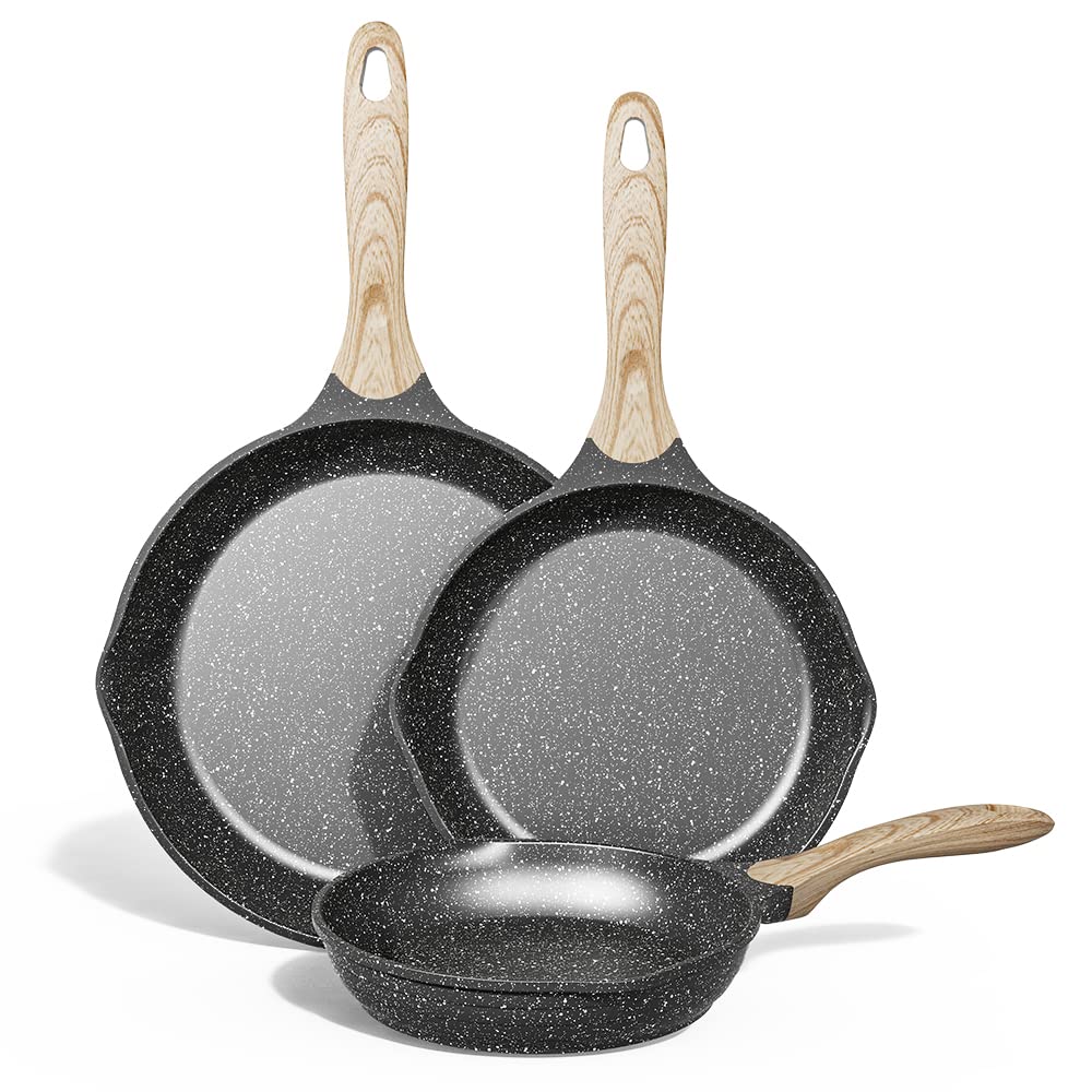 JEETEE granite nonstick 8-inch pan for easy release and quick heating