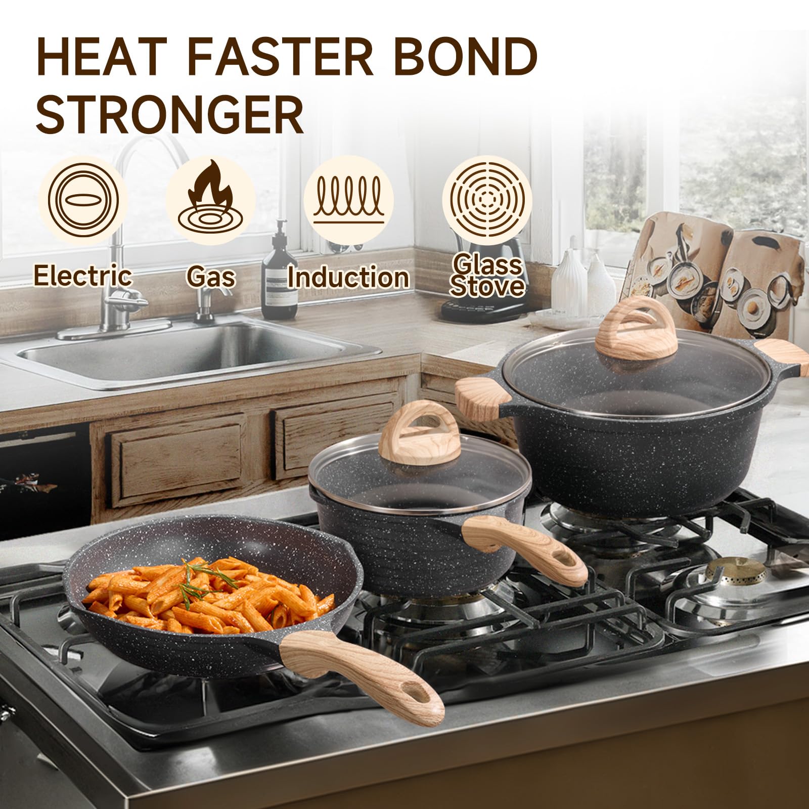 JEETEE griddle pan nonstick ready for breakfast pancakes and sandwiches