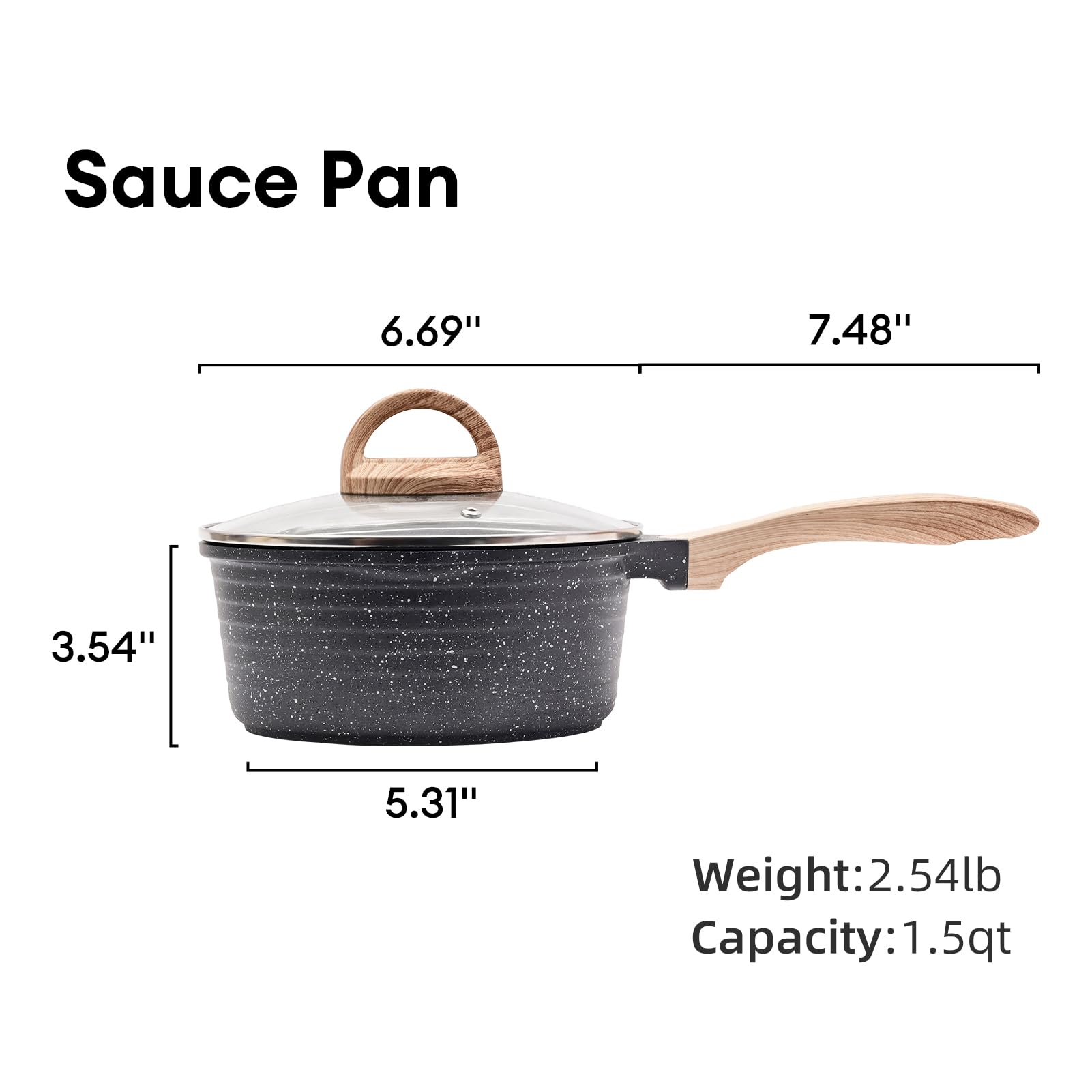 JEETEE heat-resistant handle close-up, safe handling during cooking