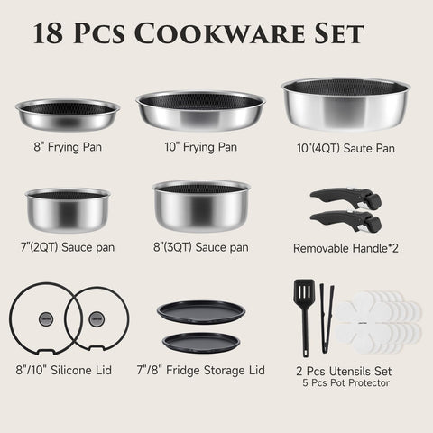 JEETEE 10-inch frying pan delivers fast, even heating for eggs and vegetables.